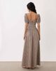 Esmée Esmée puff sleeve tie front beach maxi dress in brown & cream gingham - 4