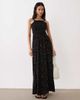 Esmée Esmée shirred beach maxi dress in black & white polka dots - 1
