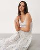 Esmée Esmée shirred drop waist maxi beach dress in blue ditsy floral-Multi - 2