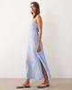 Esmée Esmée tie back maxi beach dress in light blue-Black - 2