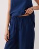 Esmée Esmée tie front beach pants in navy - 4