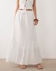 Esmée Esmée tie front eyelet beach maxi skirt in white - 2