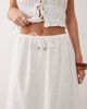 Esmée Esmée tie front eyelet beach maxi skirt in white - 3