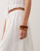 Esmée Esmée tie front eyelet beach maxi skirt in white - 4