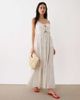 Esmée Esmée tie front strappy beach maxi dress in micro floral-Multi - 1