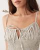 Esmée Esmée tie strap shirred beach maxi dress in beige & white stripes-pink - 2