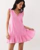 Esmée Esmée tie straps beach mini dress in pink - 2