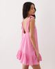Esmée Esmée tie straps beach mini dress in pink - 4