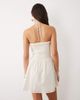 Esmée Esmee broderie halter mini dress in cream-White - 3