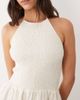 Esmée Esmee broderie halter mini dress in cream-White - 4