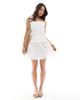 Esmée Esmee Exclusive beach crop top with frill trim in white - 2