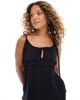 Esmée Esmee Exclusive beach crop top with tie straps and bow detail in black - part of a set - 1