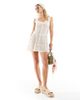 Esmée Esmee Exclusive mini lace beach dress with ruffle skirt in cream-White - 1