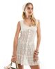 Esmée Esmee Exclusive mini lace beach dress with ruffle skirt in cream-White - 2
