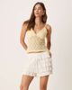 Esmée Esmee Exclusive ruffle micro beach shorts in cream-White - 3