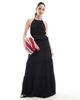 Esmée Esmee Exclusive sheer open back halter neck beach top in textured black - part of a set - 3