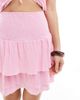 Esmée Esmee Exclusive tiered mini beach skirt in dusty pink - 2