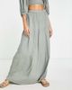 Esmée Esmee Exclusive tired prairie maxi beach skirt in aloe - part of a set-Green - 4