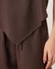 Esmée Esmee hankerchief style beach top in chocolate brown - part of a set - 2
