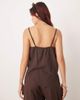 Esmée Esmee hankerchief style beach top in chocolate brown - part of a set - 4