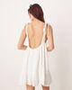 Esmée Esmee mini beach dress with ruffle trim neckline in white - 3