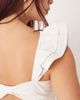 Esmée Esmee shirred beach dress with frill straps in white - 3