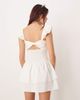 Esmée Esmee shirred beach dress with frill straps in white - 4