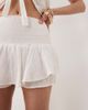Esmée Esmee shirred ruffle beach skort in white - part of a set - 4