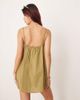 Esmée Esmee tie front mini beach dress in light green - 3