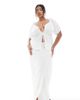 Esmee Curve Esmée Curve Exclusive tie side wrap maxi beach skirt in white - 1