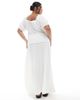 Esmee Curve Esmée Curve Exclusive tie side wrap maxi beach skirt in white - 3