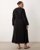 Esmee Curve Esmée Curve wrap front long sleeve midaxi beach dress in black - 4