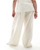 Esmee Curve Esmee Curve Exclusive beach pants in beige and white stripe - part of a set-Neutral - 3