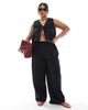 Esmee Curve Esmee Curve Exclusive lace panel vest in black - part of a set - 3