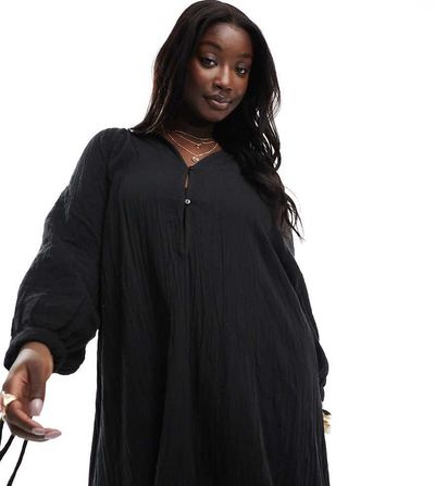 Esmee Curve Esmee Curve Exclusive oversized summer beach dress in black