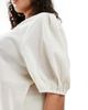 Esmee Curve Esmee Curve Exclusive tie front puff sleeve beach top in oat-Neutral - 3