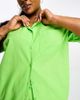 Esmee Curve Esmee Plus beach linen short sleeve shirt in green - part of a set - 2