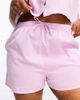 Esmee Curve Esmee Plus beach linen shorts in lilac - part of a set-Purple - 2