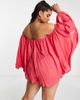 Esmee Curve Esmee Plus Exclusive bandeau romper in pink lemonade - 2
