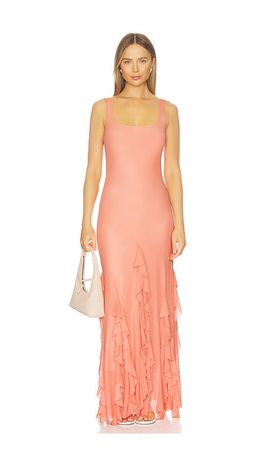 Especia Especia Radiant Peach Long Dress