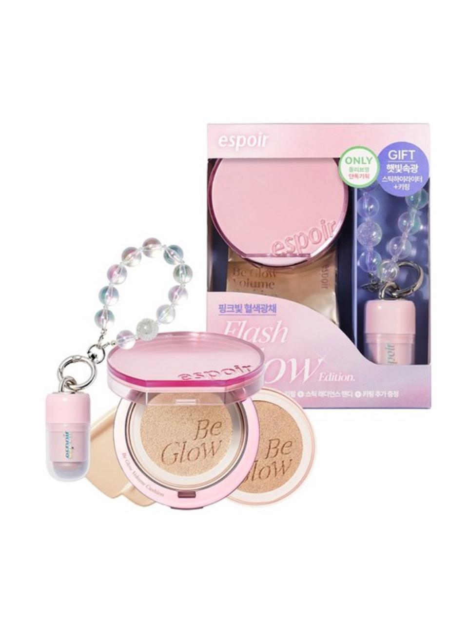 espoir Espoir Be Glow Volume Cushion SPF42 PA+++ (original + refill + stick highlighter keyring)