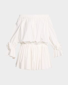 Essentiel Antwerp Cotton Off-The-Shoulder Mini Dress