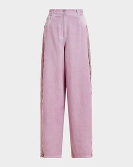 Essentiel Antwerp Embellished Wide-Leg Baggy Jeans