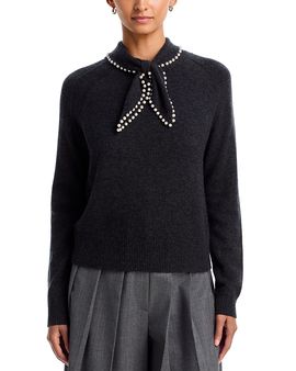 Essentiel Antwerp Essential Antwerp Kasa Beaded Trim Wool Pullover