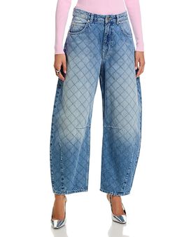 Essentiel Antwerp Essentiel Antwerp High Rise Barrel Leg Jeans in Aquamarine