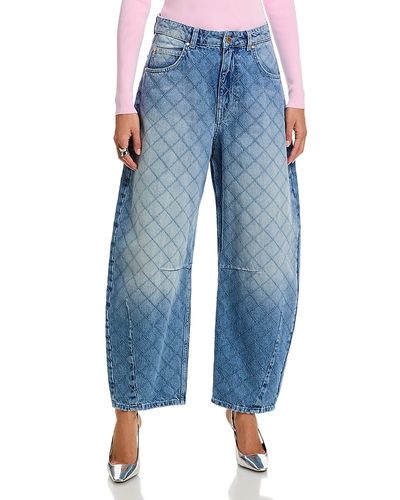 Essentiel Antwerp Essentiel Antwerp High Rise Barrel Leg Jeans in Aquamarine