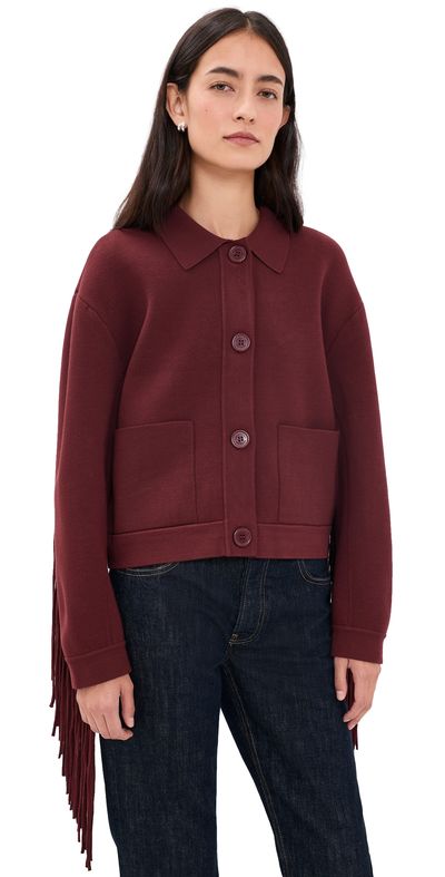 ESSENTIEL ANTWERP ESSENTIEL ANTWERP Istern Jacket with Fringes Margot Mauve