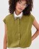 ESSENTIEL ANTWERP ESSENTIEL ANTWERP Janky Beaded Collar Shirt Avocado - 2