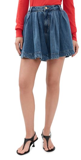 ESSENTIEL ANTWERP ESSENTIEL ANTWERP Joss Flared Denim Shorts Patriot Blue