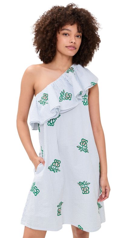 ESSENTIEL ANTWERP ESSENTIEL ANTWERP Jusjus Asymmetric Ruffle Dress Combo2 Off White